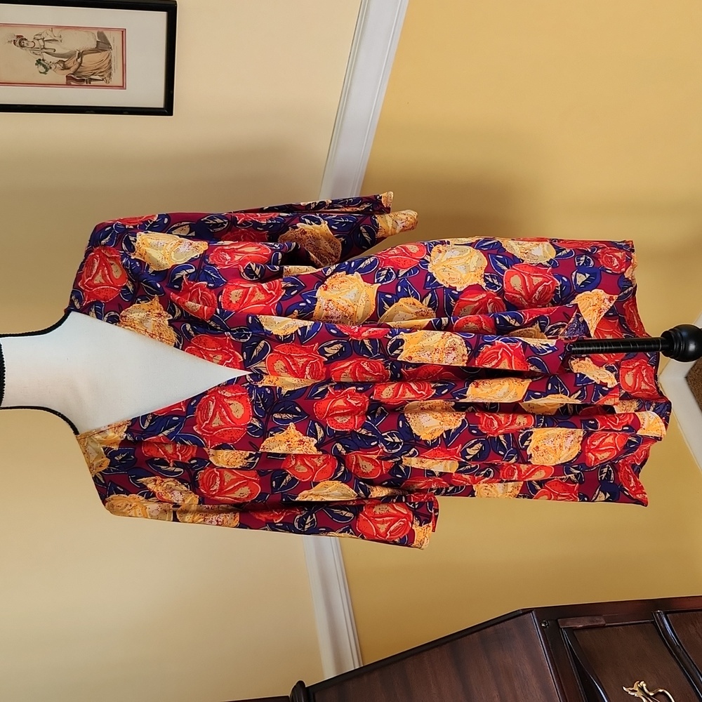 Lularoe Lindsay Kimono Misses Colorful Cover Up Jacket Top Size Small NWOT
